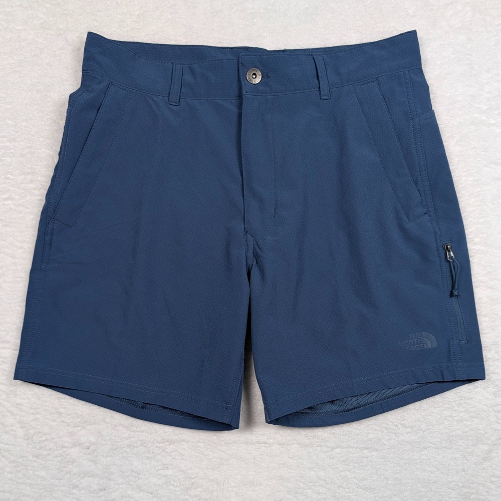 The North Face Rolling Sun Shorts Mens 30‎ Blue Stretch Hiking Outdoor NF0A3T2Q